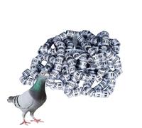 Générique Bird Leg Bands 2025,50pcs Safe Birdhouse Accessories - Bright Colors Size Pegeon Easy to Distinguish