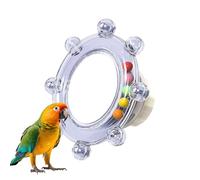 Générique Bird Mirror Cage - 8.5cm Hanging Mirror Toy, Pet Engagement Accessory, Reflection | Cockatiel Parakeet Cockatoo Entertainment Chew Activity Uses