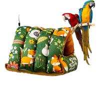 Générique Bird Nest Bed - Foldable House | Soft Plush Fabric with Warm Cushion, Lightweight Hanging Parrot Cockatiel for Small Birds Indoor Sleeping Canary Lovebird Conure Hamster Winter Rest