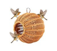 Générique Bird Nest House - Bite Resistant Indoor Rest Bed Soft Cushion for Parrot Finch Budgerigar Parakeet | Fabric Wood with Hanging Shelter, Frame for Sleeping Swing Cage Habitat