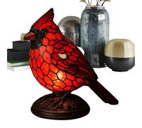 Générique Bird Night Light - 4.72 Inch Animal Vintage Stained Lamps, Cordless Decorative Bird Light, LED Night Resin Decor | New Year Animal Lover Bedroom Office Study Dorm Birthday Gift Accessories
