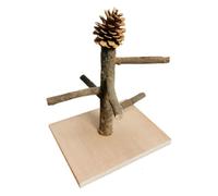 Générique Bird Play Stand - Wooden Cockatiel Perch, Tabletop Parrot Activity Stand, Training Playstand Playground | Cage Toys Accessory Finch Lovebird Parakeet Pet Bird Entertainment Station