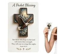 Générique Bird Pocket Cross, 10x14cm Handmade Christian Symbol, Blessing Verse Card, Religious Faith Accessory, Inspirational Spiritual Keepsake Gift, Suitable For Adults Kids Teens Friends Family