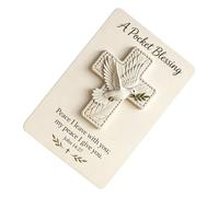 Générique Bird Pocket Cross, 10x14cm Handmade Christian Symbol, Blessing Verse Card, Religious Faith Accessory, Inspirational Spiritual Keepsake Gift, Suitable For Adults Kids Teens Friends Family