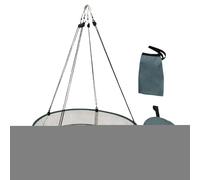 Générique Bird Seeding Catcher Tray, Outdoor Bird Feeder Trays, 20x4.13 inches, Easy to Clean, Space-Saving Hoop Holder, Weatherproof Design, Ideal for Driveway, Balcony, Garden, Green/Gray