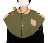 Générique Bird Shoulder Protector - Cotton Anti-Scratch Shawl with Pocket, Poop Guard Cape for Parrots Cockatiels Macaws, Training Arm Pad | Washable Cover