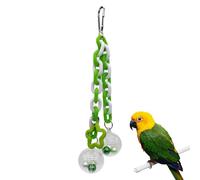 Générique Bird Toy 19.6x5cm PP Hanging Ball with Colorful Beads, Chewable and Climbable Parrot Accessory for Cage Play, Interactive Enrichment for Small Pet Birds, Lightweight and Fun