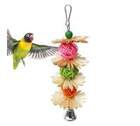 Générique Bird Toy Hammock - Bird Parrot Chewing Toy | Birdd Chew Toys | Multicolored Wooden Blocks Tear Toys Best Birds Toyy for African Grey Parrot with Metal Hook