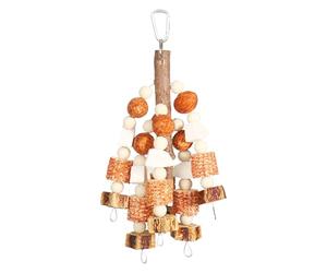 Générique Bird Toys - Climbing Stick Bird Chew Toys, Natural Nut String | Cage Accessories Interactive Games for Conure Lovebird Macaw Finches Mynah Parrot Hanging Wood Perch Wood Supplies