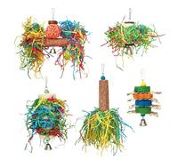 Générique Bird Toys for Parrots, Colorful Shredding Chew Toy, Treat-Dispensing Activity Supplies, Mental Stimulation and Exercise, Paper, PP Build, Macaws and Cockatoos, 8.66x7.87x2.36inches