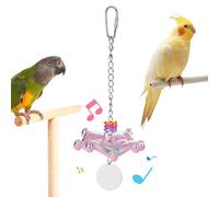 Générique Bird Toys, Spaceship Shape Rattle Parrot Toy, 5.91x3in Portable Stimulating Chewing Activity, Interactive Pet Supplies for Budgies, Lovebirds, Parakeets, Macaw