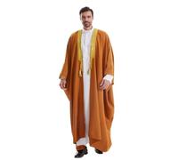 Générique Bisht Cape Thobe Vetêment Arabe Homme Saoudien Manteau Eid Mishlah Sheikh Royauté Golfe de Dubai Oman Noir Marron Blanc