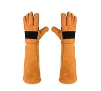 Générique Bite-Resistant Pet Gloves - Thickened Cowhide Protective 45cm | Scratch & Bite Proof Training Gloves For Cats Dogs | Multi-Purpose Work - Pet Care Gardening Outdoor