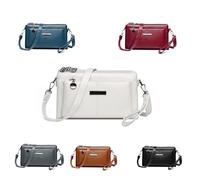 Générique Blaciokamith Large Capacity Phone Bag Crossbody Bag,Blaciokamith Multi Pockets Soft Leather Bags for Everyday Use (white)