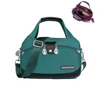 Générique Blaciokamith Soft Side Lightweight Underseat Tote Bag, Anti Theft Waterproof Carry-On, Crossbody Travel Purse for Women (Green)