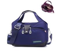 Générique Blaciokamith Soft Side Lightweight Underseat Tote Bag, Anti Theft Waterproof Carry-On, Crossbody Travel Purse for Women (Dark Blue)