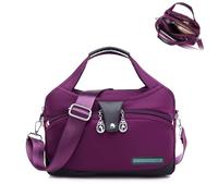 Générique Blaciokamith Soft Side Lightweight Underseat Tote Bag, Anti Theft Waterproof Carry-On, Crossbody Travel Purse for Women (Purple)