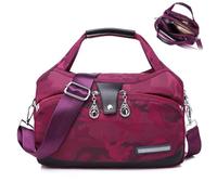 Générique Blaciokamith Soft Side Lightweight Underseat Tote Bag, Anti Theft Waterproof Carry-On, Crossbody Travel Purse for Women (Red Camouflage)