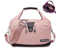 Générique Blaciokamith Soft Side Lightweight Underseat Tote Bag, Anti Theft Waterproof Carry-On, Crossbody Travel Purse for Women (Pink)