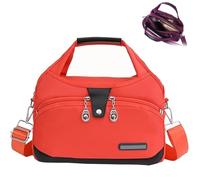 Générique Blaciokamith Soft Side Lightweight Underseat Tote Bag, Anti Theft Waterproof Carry-On, Crossbody Travel Purse for Women (Orange)