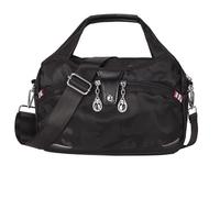 Générique Blaciokamith Soft Side Lightweight Underseat Tote Bag, Multi-Pocket Waterproof Anti-Theft, Simple Waterproof Crossbody (dark black)