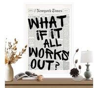 Générique Black and White Posters - Retro Newspaper Quote Art, Vintage Canvas Affirmation Print with Modern Typography, High Contrast Wall Decor, Ideal for Living Room Aesthetics and Dormitory Style