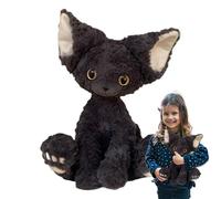 Générique Black Cat Plush - Cute Cartoon Stuffed Animal Doll | 30cm/11.81in Size, 250g Lightweight, Sofa Ornament Toy for Kids Adults, Bedroom Living Room Gift for Halloween Birthday