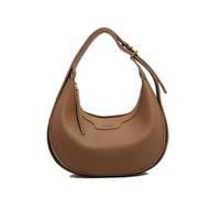 Générique Black Crescent Shoulder Bag Women Trendy Vegan Leather Shoulder Bag Small Hobo Purse with Adjustable Strap Removable (Brown)
