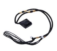 Générique Black Obsidian Necklace Natural Crystal Mineral Gemstone Pendant