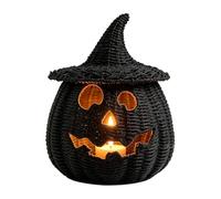 Générique Black Pumpkin Lantern - Resin Haunted House | Gothic Halloween