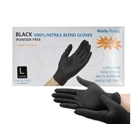 Générique Black Salon Gloves - Oil Resistant Flexible Fit for Precision Work | Professional Nitrile Style Gloves, Smooth Grip Comfort Protection for Makeup Artists Barbers Home Travel Studio Use