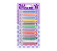 Générique Blackboard Chalk - 26x13x2cm Dustless Crayons, Washable Drawing Sticks | Titanium Dioxide ABS Holder Set 215g, 12 Pcs Colored Craft Chalk Enhances Creative Art Play For Kids At School