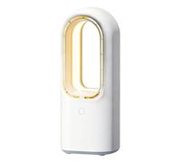 Générique Bladeless Fan s | 5 Speeds Quiet Usb Rechargeable LED Night Light