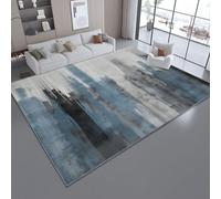 Générique Blanc Flanelle Tapis Soft, 160 x 230 cm Antidérapant Moelleux épais Chambre et Chambre d'enfant Lavable Tapise - Minimal Abstrait Gratte-Ciel Design Moderne Tapis pour la décoration
