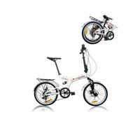 Générique Blanc Marine - VTT Pliant 20" - 7 Vitesses - en Aluminium - Garantie 5 Ans