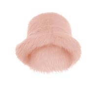 Générique Blanc pour Chapeau Seau Flou à la, Chapeau d'hiver Chaud, Fourrure pelucheuse, Chapeaux de pêche, Chapeaux Seau pour Femmes, 2024 Feutre Cowboy (Pink, One Size)