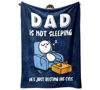 Générique Blanket Funny,Dad is Not Sleeping Sofa Throws - Father's Day Blanket - for Husbands Men Birthday Holiday Thanksgiving Home Office Living Room Bedroom Study Dorm Apartment