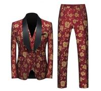 Générique Blazer A Paillettes Homme Ensemble 3 Pièces Avec Veste, Gilet Et Pantalon Hommes Coupe Ajustée, Paillettes Brilliant Deguisement Disco Pour Fête Mariage Affaires Carnival Party Club