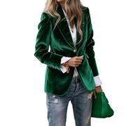 Générique Blazer Femme en Velours Côtelé à Manches Longues Veste Costume à Revers avec Bouton Vintage Business Devant Ouvert Manteau