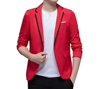 Générique Blazer Homme Slim Fit, Veste de Costume pour Hommes en imprimé Paisley avec châle pour dîner Gala Mariage et événements festifs