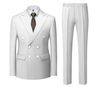 Générique Blazer Homme, Veste de Costume Deux pièces croisée contemporaine pour cérémonies et Occasions Formelles ou décontractées