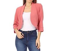 Générique Blazers Costume Femme Uni Élégante Décontractée Chic Bouton Grandes Tailles Manches Longues Classique Bureau Travail Soirées Décontractées Tailleur Femme Slim Fit Revers Veste Manteau