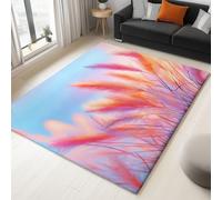 Générique Bleu ClairTapis Salon 180 x 240 cm, Photographie Nature Plantes Herbe Lavable en Machine Tapis Antidérapant à Poils Courts - Facile à Entretenir pour Salon Salle à Manger Bureau à Domicile