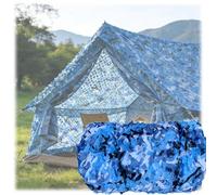 Générique Bleu Filet Camouflage pour Camping Randonnée, Filet De Camouflage Toile De Bivouac Léger Portable, Voile D'ombrage Protection Solaire Anti-Vue, Cache pour Tente & Voiture(W3.5xH14.0m)