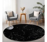 Générique Bleu Rond Tapis Salon, Sports Football Eau Et Feu Tapis Rond Chambre de Moquette Poil Ras Lavable en Machine Moquette Rectangulaire Antidérapant Salle a Manger Chambre Adulte 150 cm