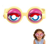 Générique Blink & Wink Novelty Glasses, Funny Winking Glasses with Winking Eye Mechanism, Novelty Blinking Glassess for Party (Yellow)