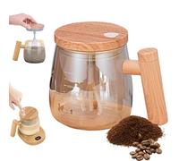 Générique Bloame Self Stirring Mug, 400ml High Speed Mixing Cup with Lid, Electric Rechargeable Automatic Stirring Cup with Detachable Stir Bar for Coffee Protein Shakes Milk Mix (Champagne,No Pad)