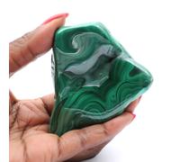 Générique Bloc de Malachite Naturel de 230 grammes et 80 millimètres, Minéral Malachite du Congo-Kinshasa, Minéral Naturel, Édition limitée, Minéral d'art, Pierre de Paix