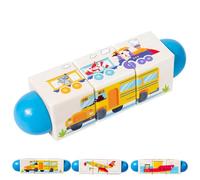 Générique Bloc de Puzzle Rotatif, Puzzle Rotatif en Bois, Blocs en Bois colorés, Conception vibrante et Durable, interactif, 17x4.3x4,3 cm / 6,69x1,69x1,69 Pouces pour Les grenards Girls