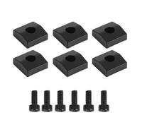 Générique Bloc de Serrage pour Cordes Guitare Électrique Noir Fer et Alliage Zinc Kit 6pcs avec Vis Hexagonales Accessoires pour Tremolo Bridge String Facile à Installer